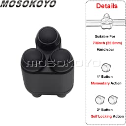 3&4 Buttons Motorcycle Switch 22mm 25mm Handle Controller Switches M-Unit Lights Starter Horn Universal 7/8" 1" Handlebar Switch