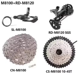 SHIMANO DEORE XT M8100 M8120 12s MTB Mountain Bike 12 Speed Sunshine 45T 51T Cassette Shifter Rear Derailleur Chain 4pcs Set