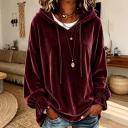 Hooded Hoodie No Pattern Irregular Fit Casual with Hooded Sweatshirt Japanese Korean Casual Regular Length Pullover Women Hoodie