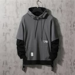 New Patchwork Hooded Sweatshirt Hip Hop Men Pullover Hoodies Streetwear Casual Fashion Clothes Colorblock Hoodie
