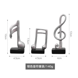 Set Of Three-Note Figurine Decorative Art Statuette Musical Note Handicraft Living Room Wine Cabinet Desk Ornaments Home Decor
