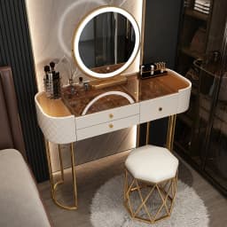 Glass luxury dressing table,household small modern minimalist dressing table,bedroom ins style storage cabinet, integrated table
