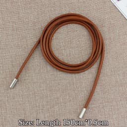 New Round Leather Rope Long Waist Belt Thin Slim Dresses String Waistband Knotted Waist Rope Skirt Decorative Coat Sweater Strap