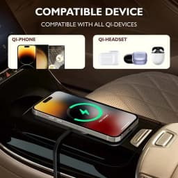 20W Fast Car Wireless Charger Pad For iPhone 16 15 14 13 Samsung Huawei AirPods Phone Non-slip Quick Car Wireless Charging Stand