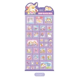 NEKONI Creative Square Mini Drop Block Seal 3D Stickers Scrapbooking DIY Journaling Stationery Diary Cute Stickers School Supply
