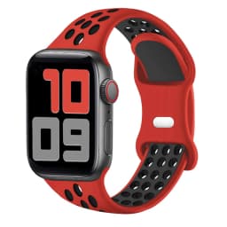 Sport Strap for Apple Watch Band 44mm 40mm 42-38-41mm 45 mm Air-hole Silicone Bracelet iWatch Series 9/8/7 6 SE 5 Ultra 2 49mm