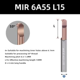 KaKarot MIR Boring Cutter for Threading Coated Carbide Mini Internal Lathe Turing Tool Copying Small Hole Tungsten Steel Alloy