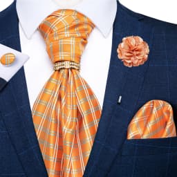 Fashion Ascot Tie for Men Solid Pink Cravat Necktie Ring Brooch Set for Wedding Party Man Suit Accessories Male Scarf Gift