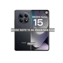 Celular Xiaomi Redmi Note 15 4G, 256/8GB RAM , Processador Mediatek Hélio G100-Ultra, Bateria 6000mAh 