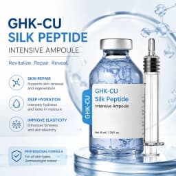 GHK-Cu Blue Copper Silk Peptide Ampoule Serum Deep Collagen Hydrate Moisturize Soften Smooth Firm Korean Facial Skin Care
