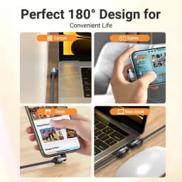 AUFU 60W Type C to Type C Cable For iPhone 17 Samsung S26 USB-C to USB-C Fast Charging Cable For Macbook Pro iPad Air Elbow Wire