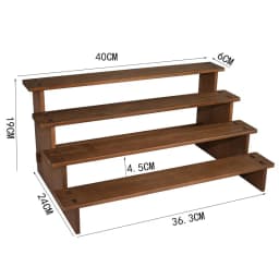 Retro Ladder Frame Solid Wood Bracelet Shelf Figure Buddha Display Ornament Headgear Storage Bracelet Display Stand
