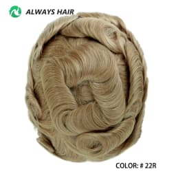 Invisible Hairline Hair System Unit for Men 0.03-0.04mm Super Thin Base Toupee Indian Human Hair Mens' Topper Wig