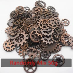 Randomly Mix (About 30/50g) Mix Size Metal Mechanical Steampunk Cogs Gears Charms Pendant For DIY Jewelry Making Accessories
