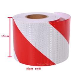 15cm/20cm*1M Reflective Adhesive Tapes Strong Reflection White-red Hazard Warning Reflectors Waterproof Safety Sticker For Truck