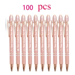 10-100 Customized Ballpoint Pen with Stylus Tip Print Name Logo Metal Pen for Business Graduation Birthday Anniversary Gift Pen