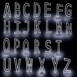 76cm Large Light up Letter Sign 26 Alphabet Stand up Lighting for Wedding Birthday Party Home Bar Decor