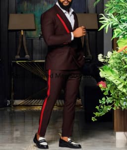 Black Men's Suits Slim Fit Shawl Lapel Formal Wedding Business Casual 2 Piece