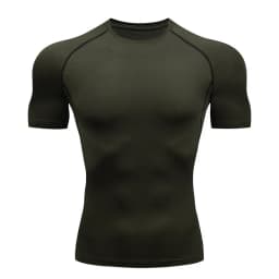 Men's Compression Shirts Summer Short Sleeves Tees T-shirt Gym Workout Fitness Running Tops Undershirts Baselayer Sportswear