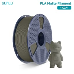 SUNLU 1Roll PLA Matte Filament 1.75mm 1kg Spool (2.2lbs) Smooth Matte Finish Neatly Wound Filament Fit Most FDM Printer