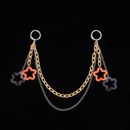 ITA Bag Decoration – Adjustable Chunky Chain Strap with Shiny Colorful Pendant, DIY Handmade Belt-Style Accessory for Bags