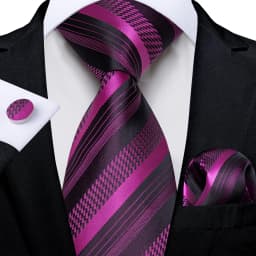 New Formal Ties Classic Blue Striped Necktie Handkerchief Cufflinks Gift For Men Wedding Tie Cravate Gravatas