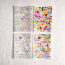 WAKAWAKA Star Dot Scrapbooking Sticker Cute Basic Elements Dual Material PET Glitter Synthetic Paper Journal Planner DIY