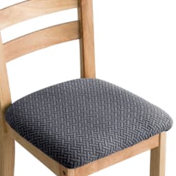 Durable Stretch Jacquard Dining Room Chair Seat Covers Removable Washable Elastic Upholstered Dining Chair Cushion Slipcover