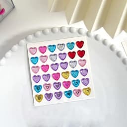 Stationery Phone Laptop 3D Crystal Diamond Sticker Love Heart Rhinestone Bling Decorative Sticker DIY Children Toys