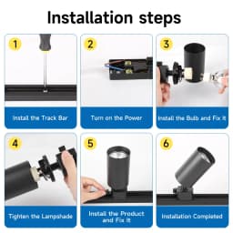 GU10 LED Track Light Full Sets Ceiling Lighting Indoor Kitchen Lamp LED Spotlight for Living Room Store Decor Ceiling Spot Light