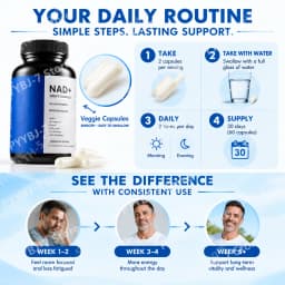 NAD+ Men’s Complex 1000mg Boost Stamina & Blood Flow with L-Arginine CoQ10 & Resveratrol Fight Fatigue Vegan Formula 60 Capsules