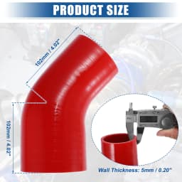 UXCELL 45 Degree 51mm-63mm 70mm-76mm ID 4Ply Car Elbow Reducer Silicone Hose Coupler Intercooler Tube Intake Piping