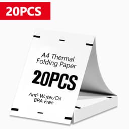 20/100/200 Sheets A4 Thermal Paper 210mm Folded Paper For A4 Portable Thermal Printer Multipurpose Printing Paper For Photo PDF