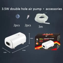 Ultra Silent Aquarium Air Pump Air Compressor Oxygen Airpump Single & Double Outlet 110-240V Adjustable Air Volume Water Pump