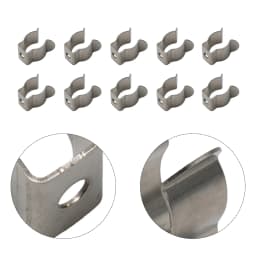 10pcs Spring Terry Clips Stainless Steel Narrow Base Tools 6mm-28mm Heavy Duty Tools Storage Hangers For Garages Sheds Hardwares