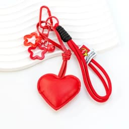 Luxury Charm Tassel Love Heart Pendant Handmade Creative Bowknot Keychain Cute Glossy Pendant Keychain Bag Accessories