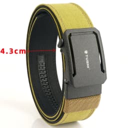 TUSHI Brand 4.3 Wide Thickened Gun Hanging Double-Layer Nylon Cloth Belt Versatile Outdoor Tactical Automatic Buckle Men's Belt