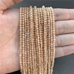 2 3 4mm Faceted Cubic Zirconia Beads Multicolor Zircon Round Loose Spacer Beads for Jewelry Making DIY Bracelet Necklace 15"