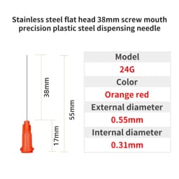 14G-30G 38mm Dispensing Needle Syringe Needle 1.5 Inch Dispensing Needle Used to Fill Liquids, Glue and Syringes