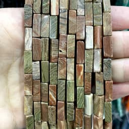4*13MM Natural Stone Square Aventurine Tiger Eye Agates Crystal Jades Spacer Beads For Jewelry Making DIY Bracelet Accessories