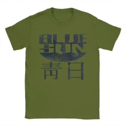 Men Blue Sun Logo Firefly Serenity T Shirts Cotton Tops Leisure Short Sleeve Round Collar Tees Gift Idea T-Shirt