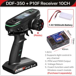 DUMBORC DDF-350 Transmitter with Receiver 2.4G 10CH Digital Radio Remote Controller for RC Car Boat Tank LCD FHSS System