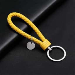 PU Leather Braided Woven Rope Wristlet Keychain Strap For Men Women Quality DIY Key Chains Bag Car Key Ring Jewelry Accessories