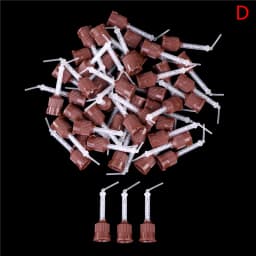 Wholesale 50Pcs/Pack Dental Materials Impression Mixing Tips Temporary Silicon Rubber Dispenser Gun Mix Head Dentist Tools 3.5mm