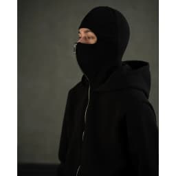 Men's Double Hat Mask Zipper Design Winter Windproof Hoodie Sports Jacket Outdoor Activities Hiking Travel Running Sweatshirt 