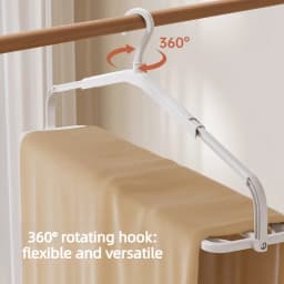 Foldable Telescopic Clothes Hanger Anti-Slip PP Drying Rack for Home Towels Bed Sheets Quilt Covers Windproof & Stable Hangers