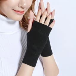 1 Pair Half Finger Gloves Solid Color Stretch Mittens Women Short Fingerless Gloves Winter Warm Knitted Gloves Cosplay Gloves