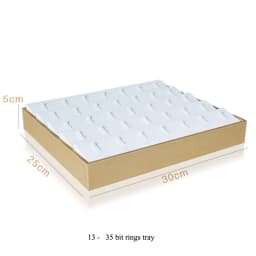 Organizer Case Jewellery Display Ring Tray Earring Holder Various Models Wholesale Luxury Gold White PU Necklace Jewelry