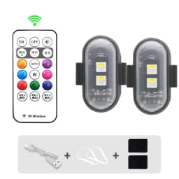 1-10PCS Motorcycle LED Aircraft Strobe Lights Drone Anti-collision Warning Lamp Flash Indicator With Wireless Remote Control