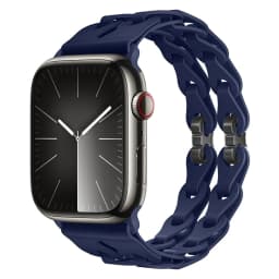 Chain Link Silicone Strap for Apple Watch Band Ultra 3 2 49mm 44mm 40mm 45mm 41mm 42mm Bracelet for Series 11 10 9 8 7 6 5 4 SE3